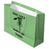 Grand Sac Cadeau Disk Golf me rend heureux Disk Golf (Devant Angle)
