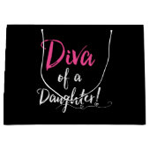 Grand Sac Cadeau "DIVA d'une fille !" (Devant)