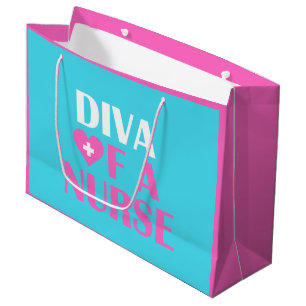 GRAND SAC CADEAU "DIVA D'UNE INFIRMIÈRE"
