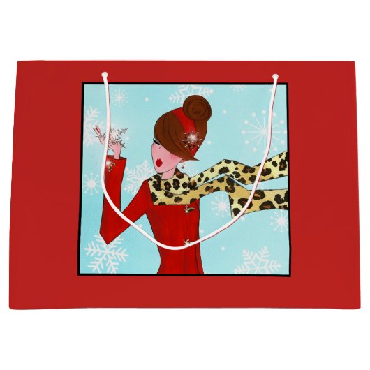 Grand Sac Cadeau Diva et Snow Sparkings (Devant)