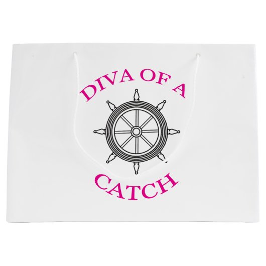 Grand Sac Cadeau "Diva of a Catch" (Devant)