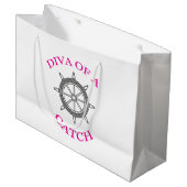 Grand Sac Cadeau "Diva of a Catch" (Devant Angle)