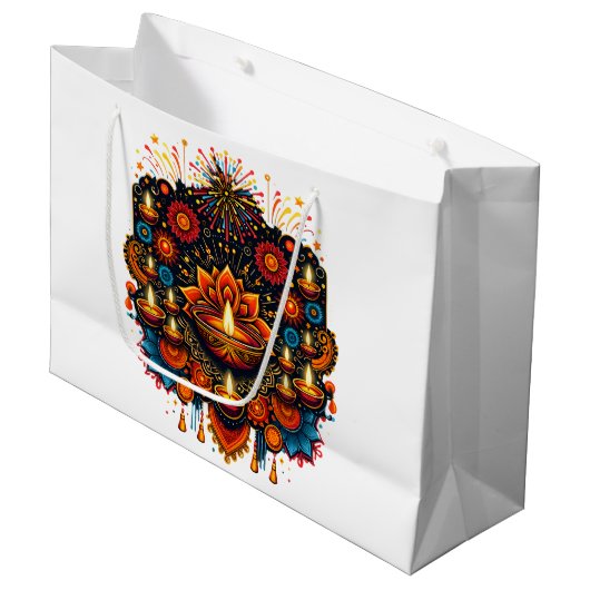 Grand Sac Cadeau Diwali (Devant Angle)