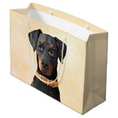 Grand Sac Cadeau Doberman Pinscher Peinture non découpée Art origin (Dos Angle)