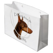 Grand Sac Cadeau Doberman Pinscher (rouge) Maman 2 (Dos Angle)