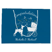 Grand Sac Cadeau Dobermann Pinscher Baby shower Chien chiot Dobie (Dos)