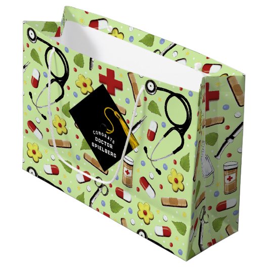 Grand Sac Cadeau Docteur Médicale (Devant Angle)