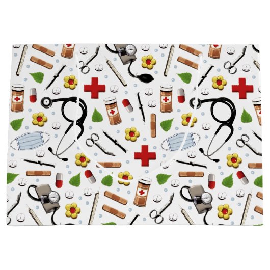 Grand Sac Cadeau Docteur Médicale (Devant)