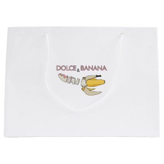 Grand Sac Cadeau Dolce et banane (Devant)