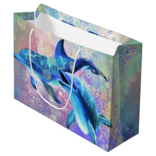 Grand Sac Cadeau Dolphin couple venin Bag Love