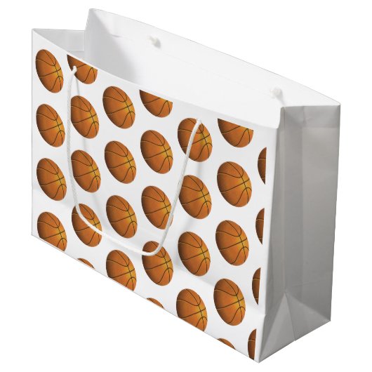 Grand Sac Cadeau Don "Basketball" (Devant Angle)