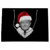 Grand Sac Cadeau Donald Trump Christmas Funny Santa Hat Don (Devant)