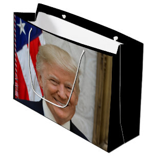 Grand Sac Cadeau Donald Trump Portrait du président de la Maison-Bl