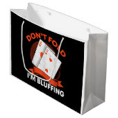 Grand Sac Cadeau Dont fold Poker (Devant Angle)