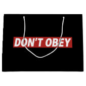 Grand Sac Cadeau Don't Obey Portland Frog Protest (Devant)