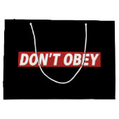 Grand Sac Cadeau Don't Obey Portland Frog Protest (Dos)