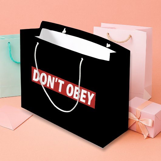 Grand Sac Cadeau Don't Obey Portland Frog Protest