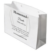 Grand Sac Cadeau Donuts faits maison avec amour ajouter texte site (Dos Angle)