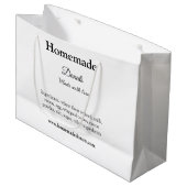 Grand Sac Cadeau Donuts faits maison avec amour ajouter texte site (Devant Angle)