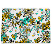Grand Sac Cadeau Doodle, abstrait (Devant)