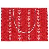 Grand Sac Cadeau Doodles Heureuses Saintes-Valentin (Dos)