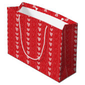 Grand Sac Cadeau Doodles Heureuses Saintes-Valentin (Dos Angle)
