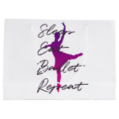 Grand Sac Cadeau Dormir, Manger, Ballet, Répéter (Dos)
