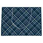 Grand Sac Cadeau Dotted checkered pattern. Gray-blue. (Devant)