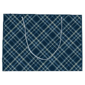 Grand Sac Cadeau Dotted checkered pattern. Gray-blue. (Dos)