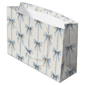 Grand Sac Cadeau Douce Mariée Rubans Bleus (Dos Angle)