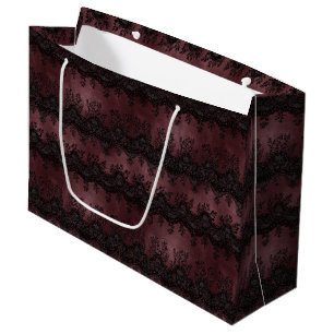 Grand Sac Cadeau Douce Nuit de Noces en Fausse Dentelle Bourguignon