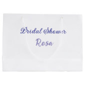 Grand Sac Cadeau Douce soirée de mariage violet ajouter nom date él (Dos)