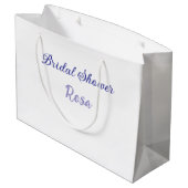 Grand Sac Cadeau Douce soirée de mariage violet ajouter nom date él (Dos Angle)