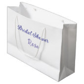 Grand Sac Cadeau Douce soirée de mariage violet ajouter nom date él (Devant Angle)