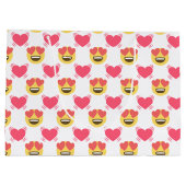 Grand Sac Cadeau Douceur douce dans l'amour Emoji, motif des coeurs (Dos)