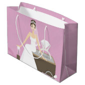 Grand Sac Cadeau douche de mariée assise (Dos Angle)