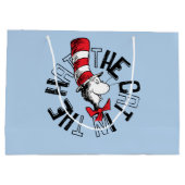 Grand Sac Cadeau Dr Seuss | Chat dans l'art rond Casquette (Dos)