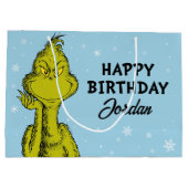 Grand Sac Cadeau Dr Seuss | Grinch Winter Birday (Dos)