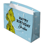 Grand Sac Cadeau Dr Seuss | Grinch Winter Birday (Dos Angle)
