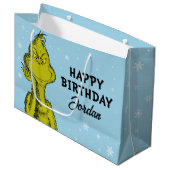 Grand Sac Cadeau Dr Seuss | Grinch Winter Birday (Devant Angle)