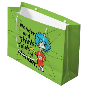 Grand Sac Cadeau Dr Seuss   Merveilleuse et réfléchis. Pensez et ét