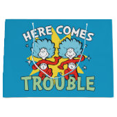 Grand Sac Cadeau Dr Seuss | Une Chose Deux Ici, C'Est Difficile (Devant)