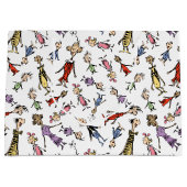 Grand Sac Cadeau Dr. Seuss Whoville Characters Festive Pattern (Devant)
