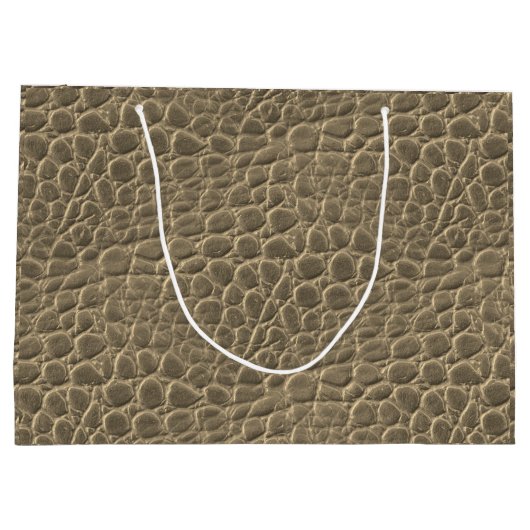 Grand Sac Cadeau Dragon Brown de peau de serpent de Tan/poster de (Dos)