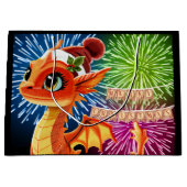 Grand Sac Cadeau Dragon de perles (Devant)