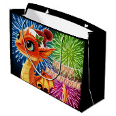 Grand Sac Cadeau Dragon de perles (Dos Angle)