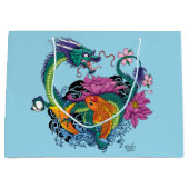 Grand Sac Cadeau Dragon d'eau chinois Poisson Koi (Devant)