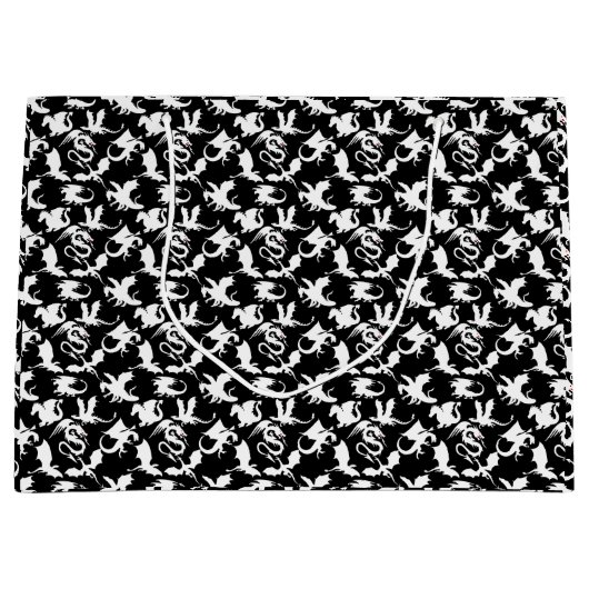 Grand Sac Cadeau Dragon motif 01.bx4 Black BG (Devant)