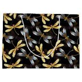 Grand Sac Cadeau Dragonflies Gold Et Sliver (Dos)