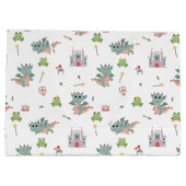 Grand Sac Cadeau Dragons Knights Fairytale Château médiéval (Dos)